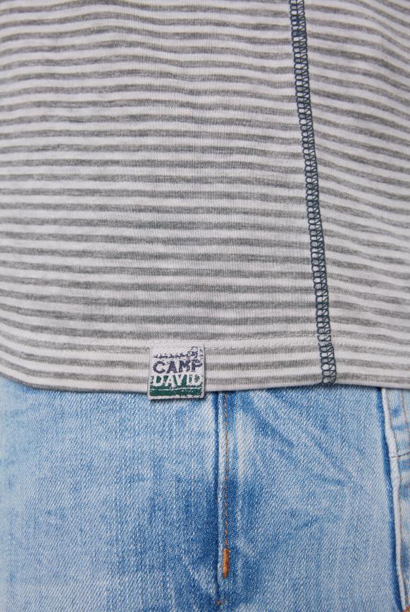 Gestreiftes Muskelshirt mit Ausbrenner-Effekten