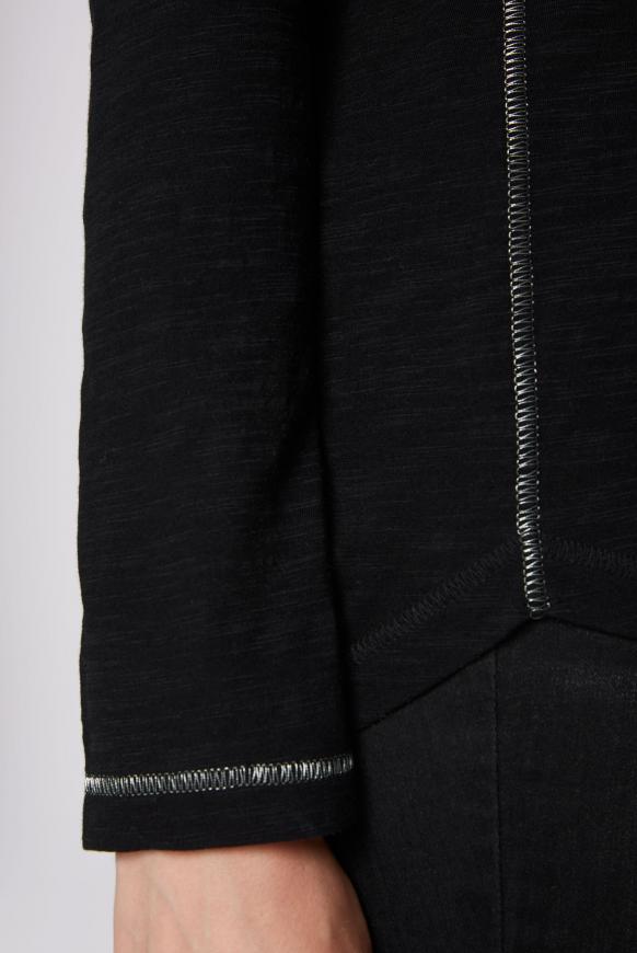 Henley-Langarmshirt mit Rücken-Artwork