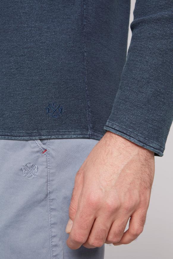 Henley-Shirt aus Feinstrick