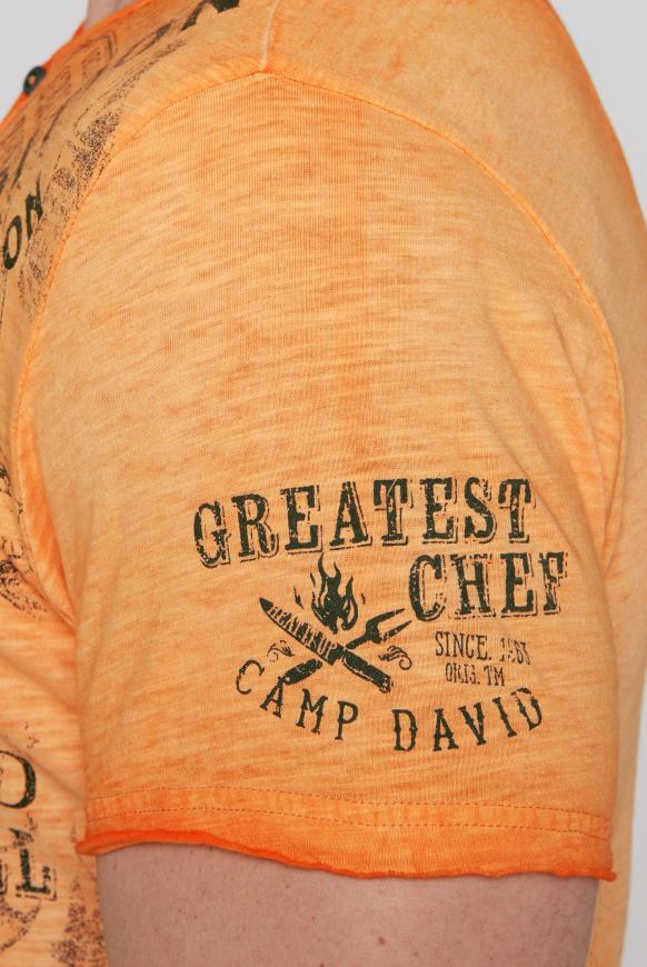 Henley-Shirt mit BBQ Artwork