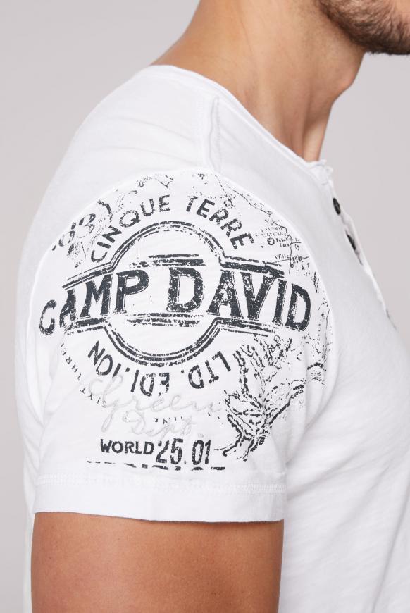 Henley-Shirt mit Label Artworks