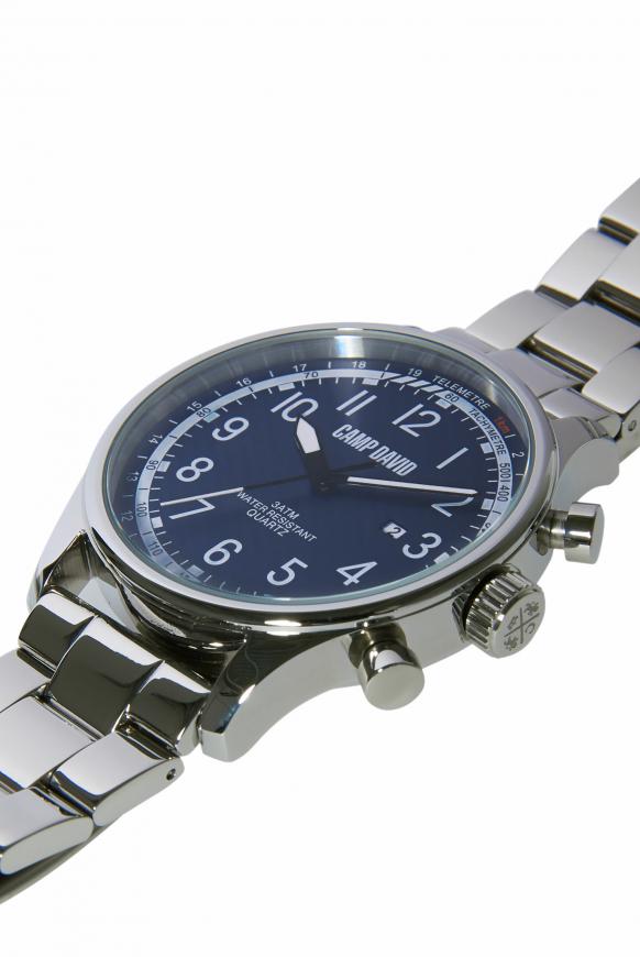 Herrenuhr mit Gliederarmband aus Stahl