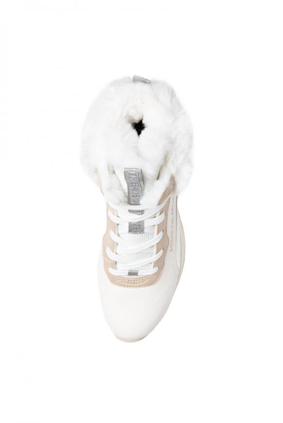 High Top Sneaker mit Fake-Fur-Schaft