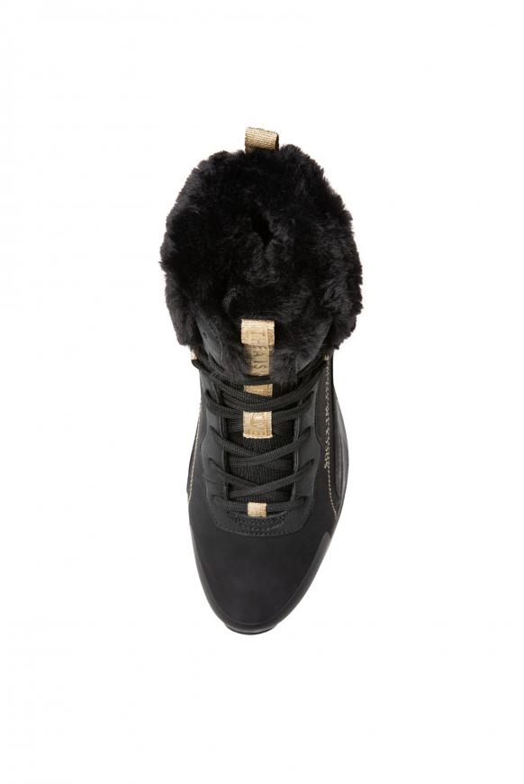 High Top Sneaker mit Fake-Fur-Schaft
