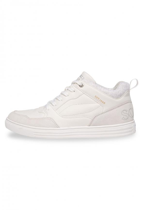 High Top Sneaker mit Logo und Glitzer-Details