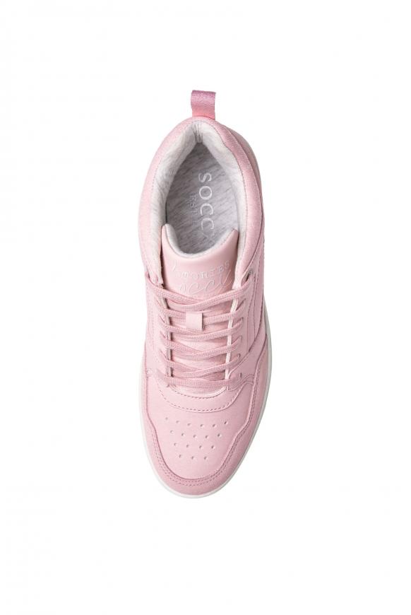 High Top Sneaker mit Logo und Glitzer-Details