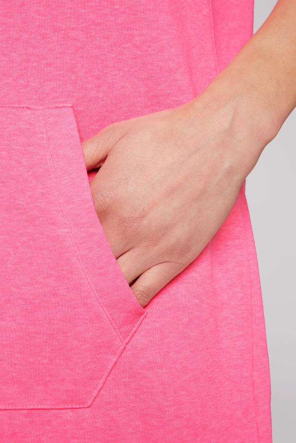 Hoodie-Kleid mit Label Print