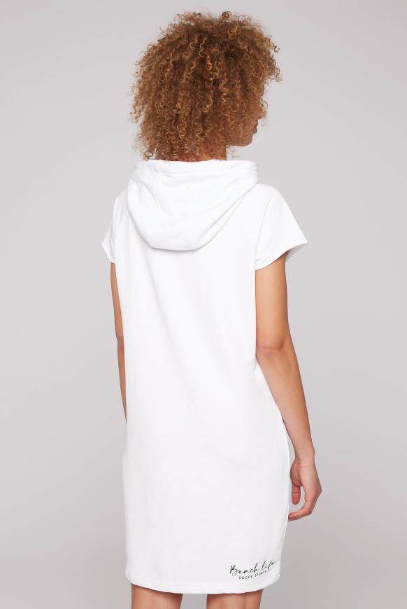 Hoodie-Kleid mit Label Print