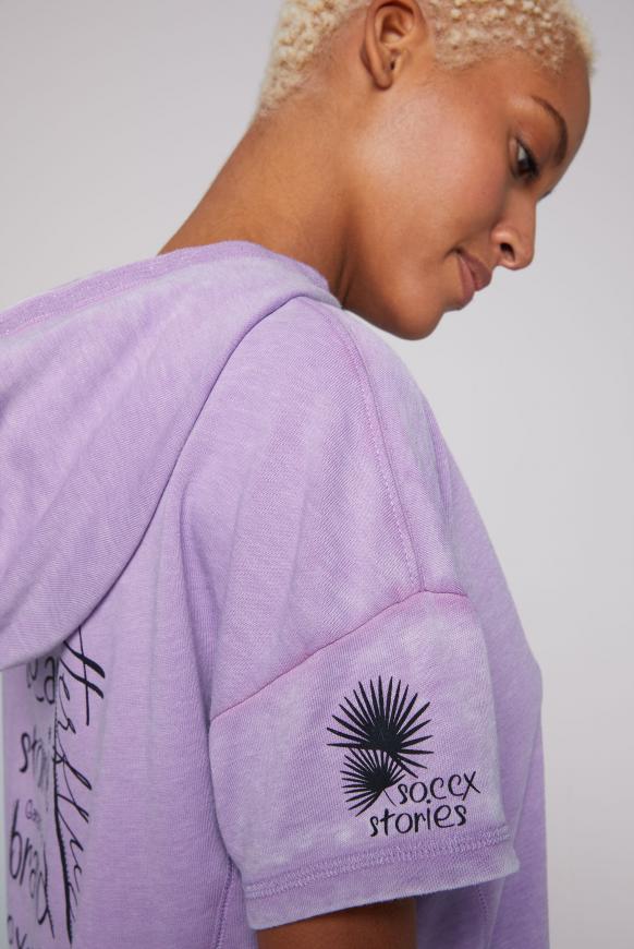 Hoodie mit Kurzarm und Rücken-Artwork