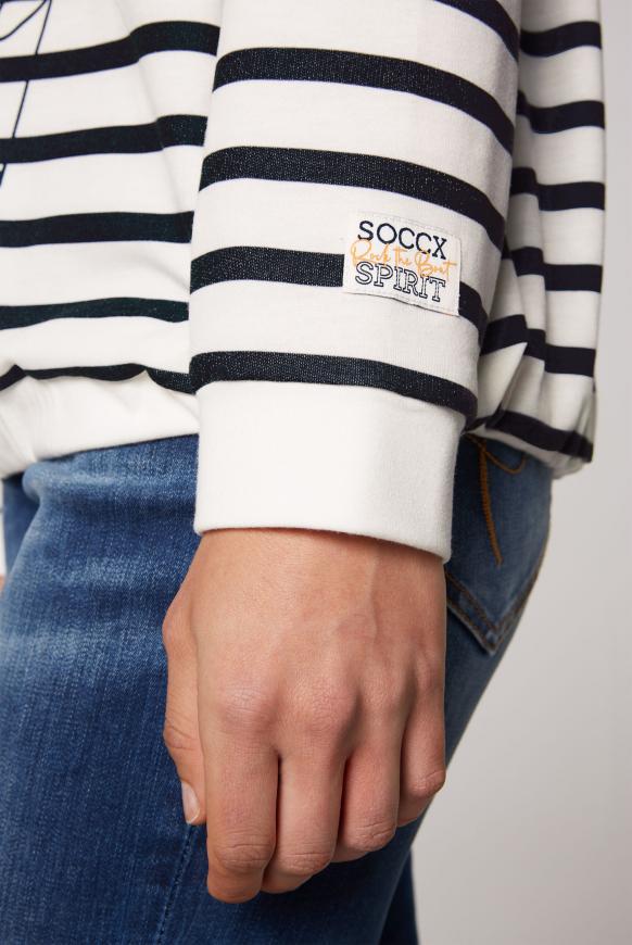 Hoodie mit Streifen- und Photoprint