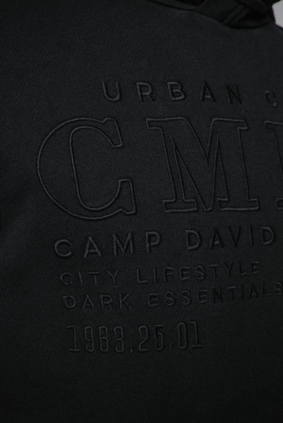 Hoodie mit tonigen Logo-Stickereien