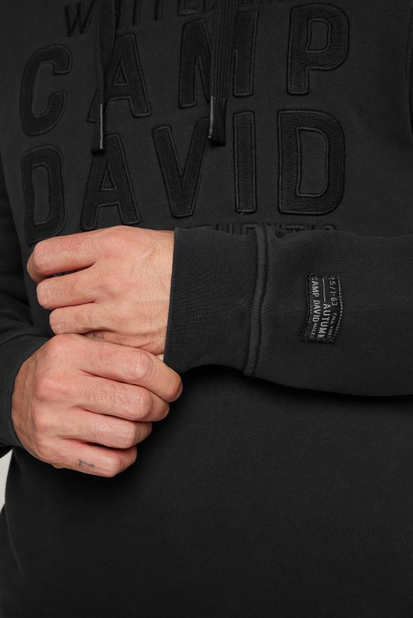 Hoodie mit toniger Logo-Stickerei