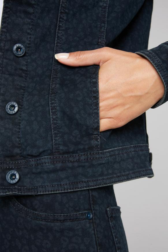 CAMP DAVID & SOCCX | Jeansjacke LA:RA mit Leo-Muster blue leo
