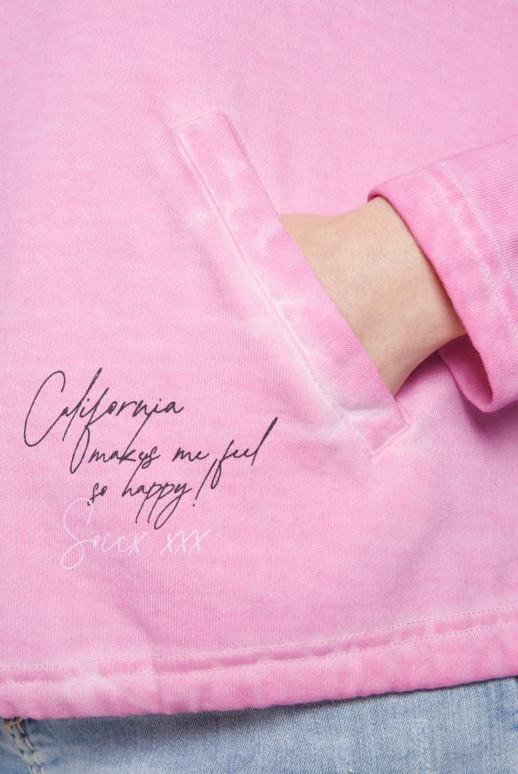 Kapuzensweatjacke Oil Dyed mit Label Prints