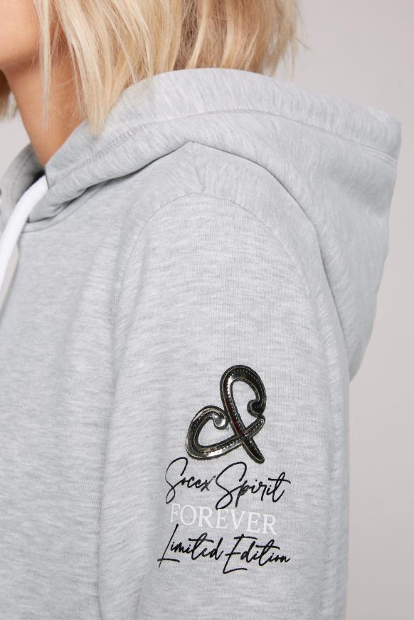 Kapuzensweatshirt mit Ärmel-Artwork