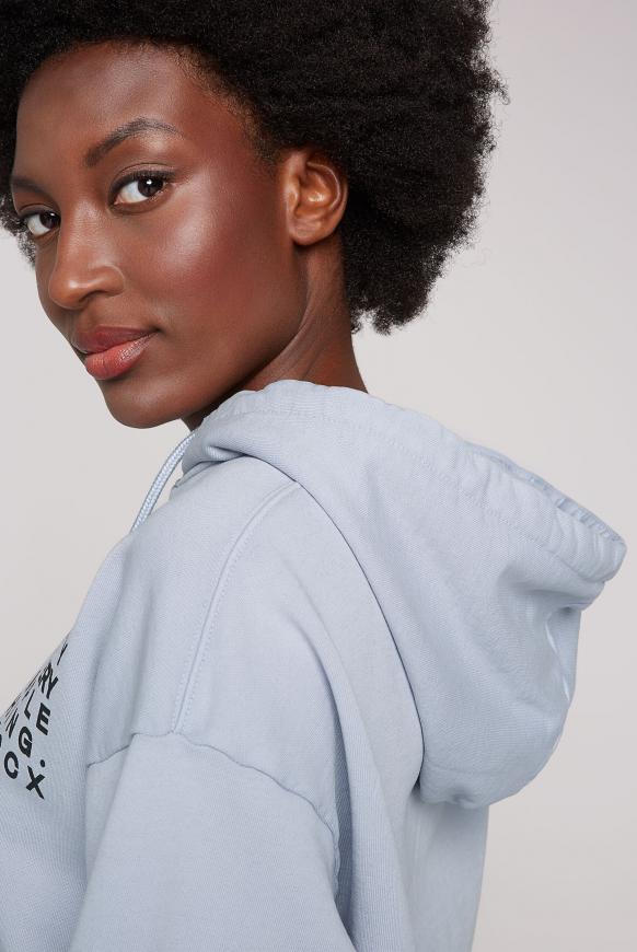 Kapuzensweatshirt mit kleinem Label Print