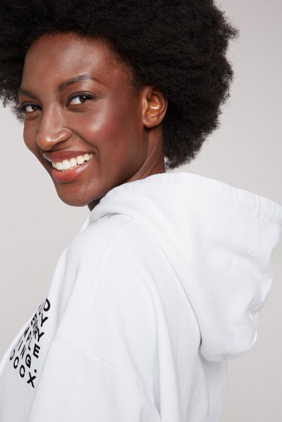 Kapuzensweatshirt mit kleinem Label Print