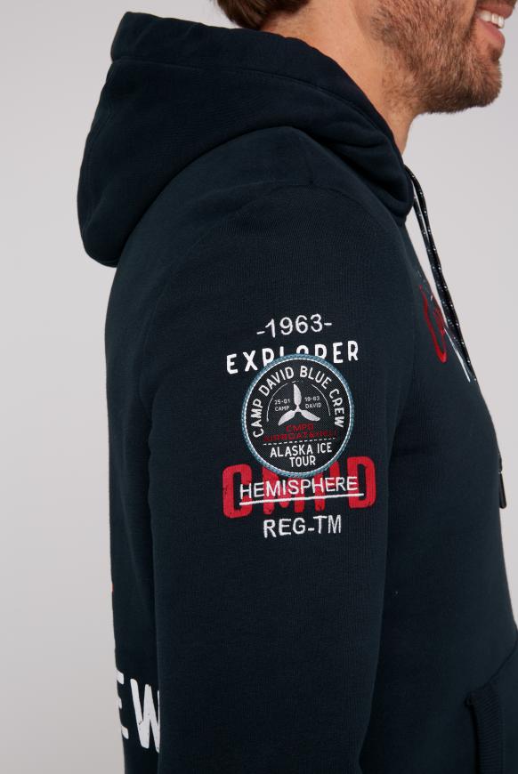 CAMP mit Kapuzensweatshirt SOCCX frozen DAVID & Logo navy Artworks |