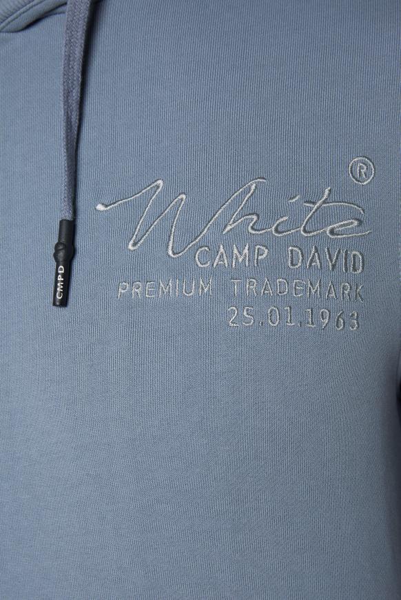 Kapuzensweatshirt mit toniger Stickerei