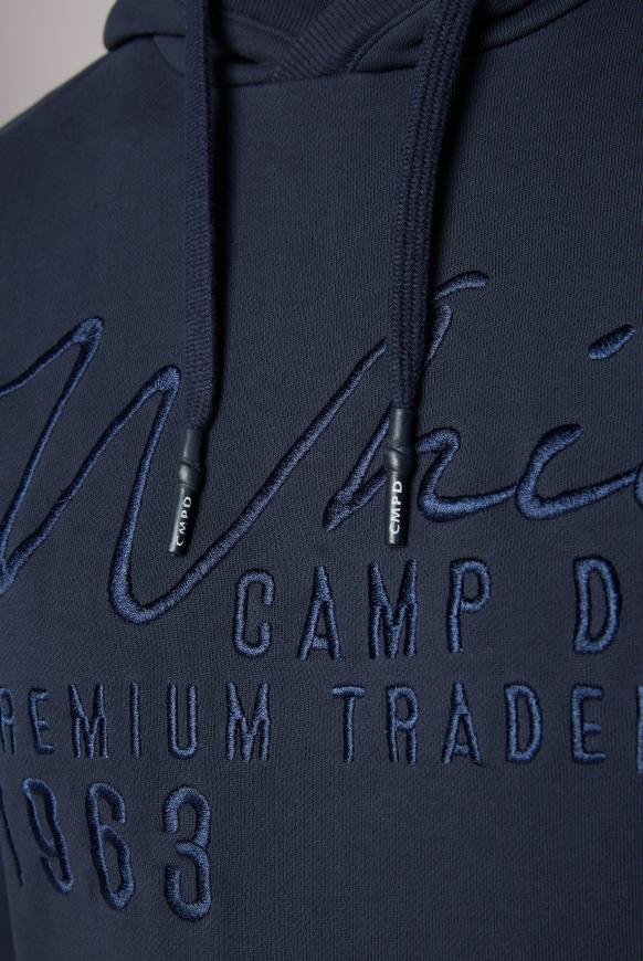 Kapuzensweatshirt mit toniger Stickerei