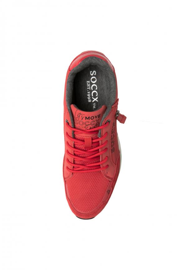 Keil-Sneaker im Materialmix mit Artworks
