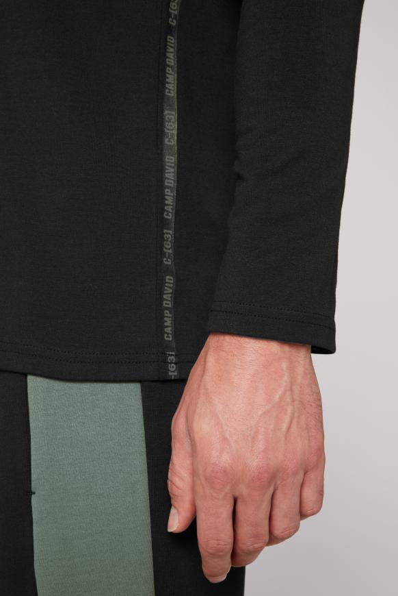 Langarmshirt mit Flock- und Folienprint