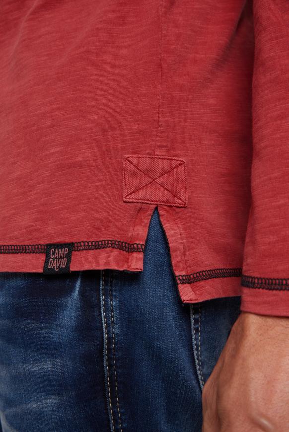 Langarmshirt mit Pikee-Einsatz