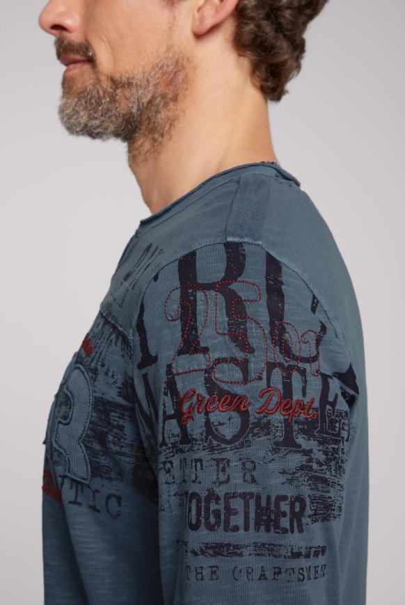 Langarmshirt mit Pikee-Einsatz