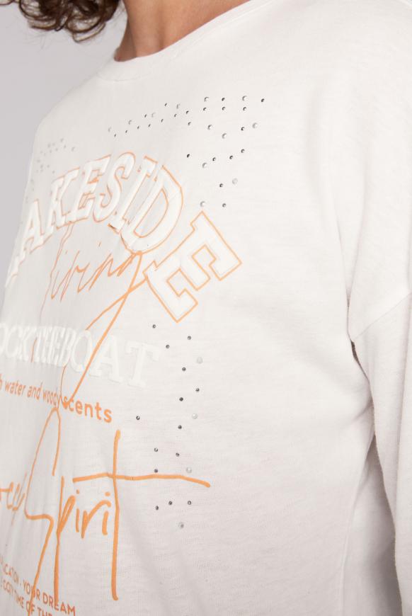 Langarmshirt mit U-Boot-Ausschnitt und Artwork
