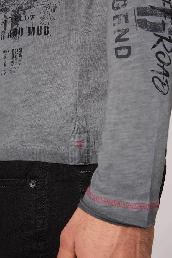 Langarmshirt Oil Dyed mit Photoprint
