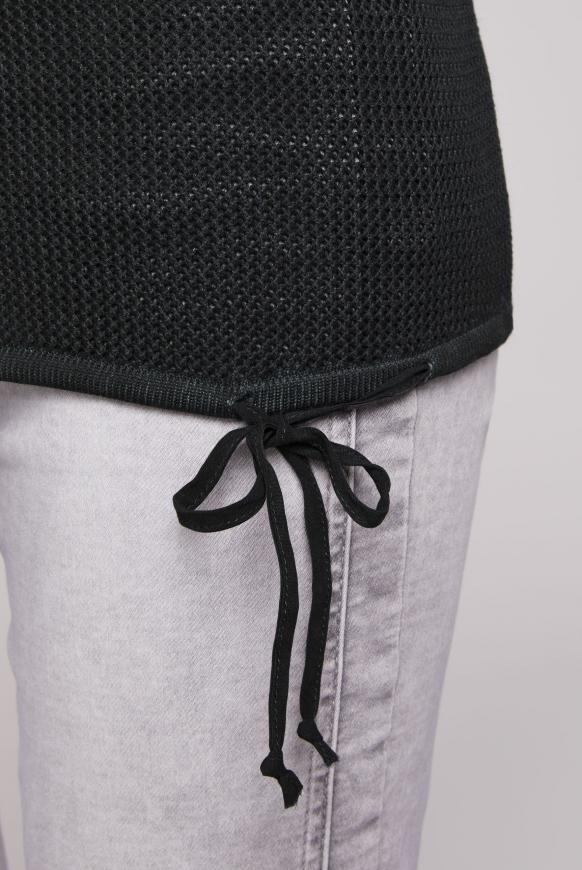 Mesh-Pullover mit Rücken-Artwork
