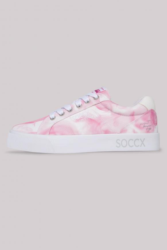 Plateau Sneaker im Batik-Look mit Logo