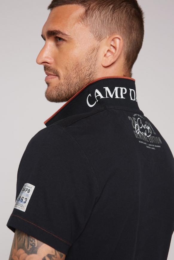 Polo mit Trikotkragen und Logo-Applikationen