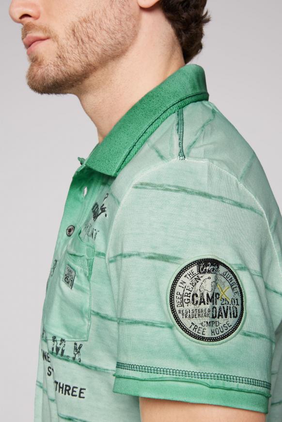 Polo Oild Dyed mit Strukturstreifen