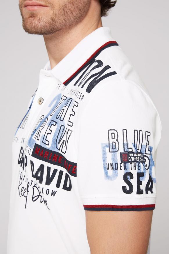 Poloshirt aus Pikee mit Label-Applikationen