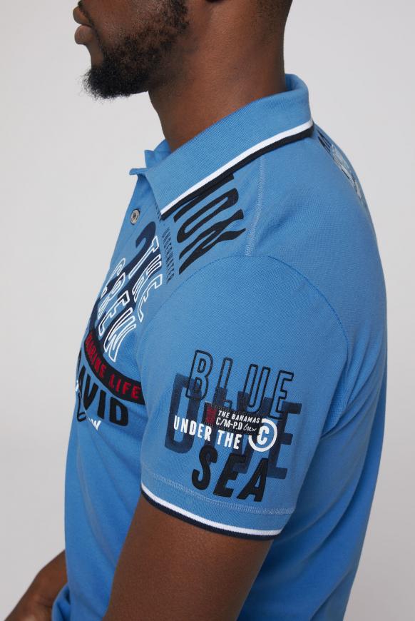 Poloshirt aus Pikee mit Label-Applikationen