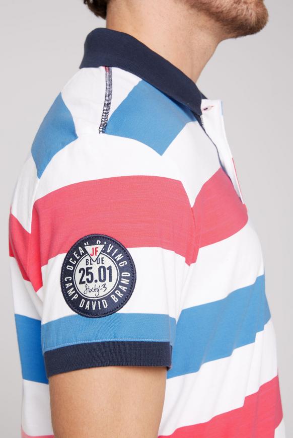 Poloshirt mit farbigen Blockstreifen