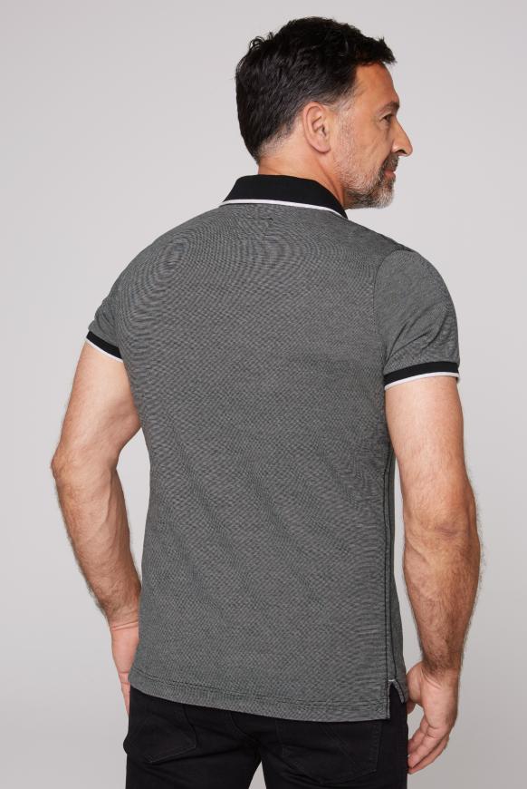 Poloshirt mit feinen Streifen und Artwork