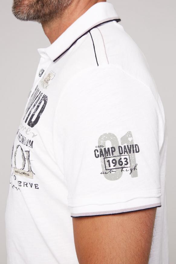 Poloshirt mit Label-Applikationen