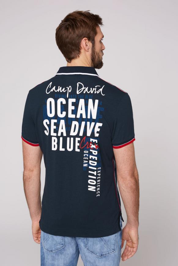 Poloshirt mit Rücken-Artwork
