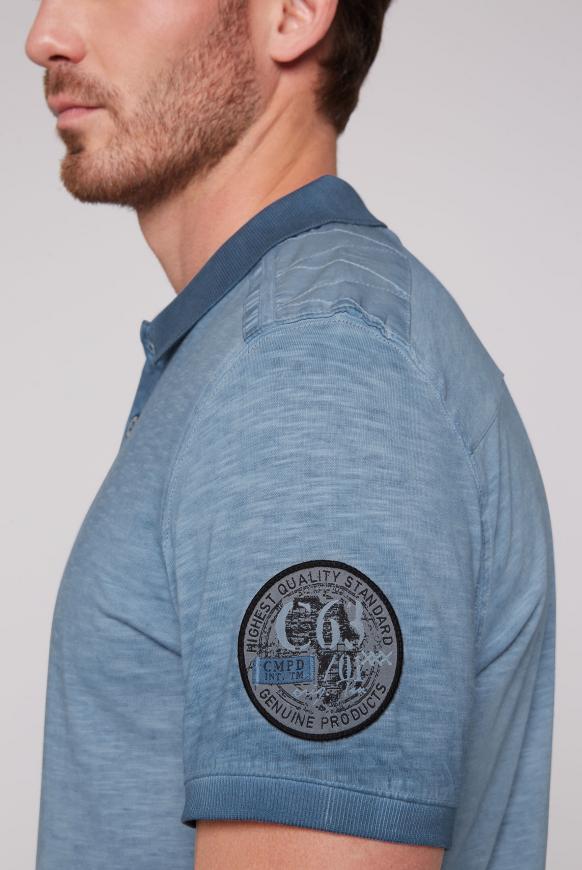 Poloshirt mit Schulter-Patches und Artworks