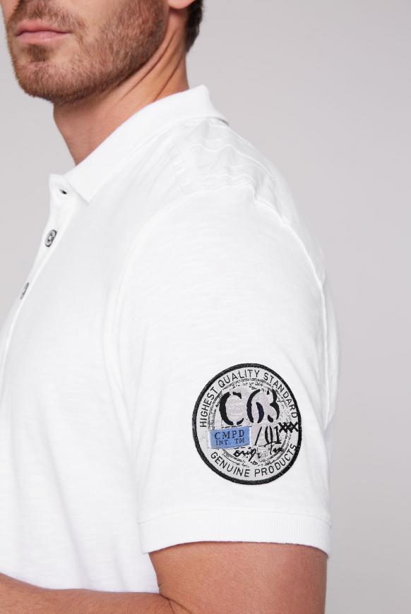 Poloshirt mit Schulter-Patches und Artworks