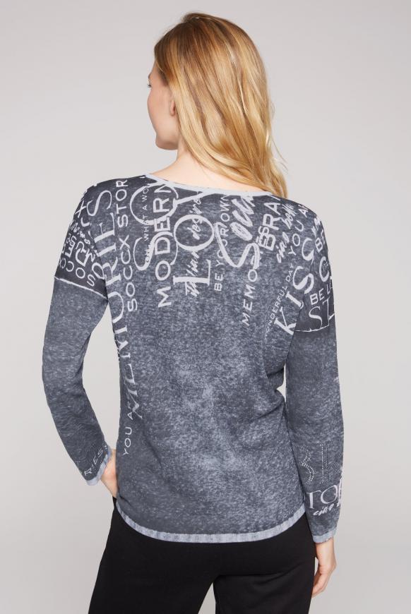 Pullover mit Glitzerstein-Wording