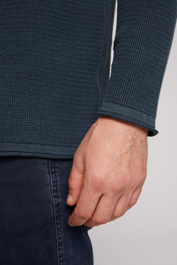 Pullover Stone Washed mit Strickmuster
