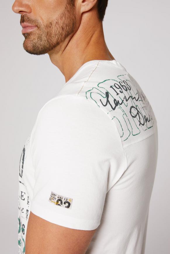 Rundhalsshirt mit beidseitigen Logo Prints