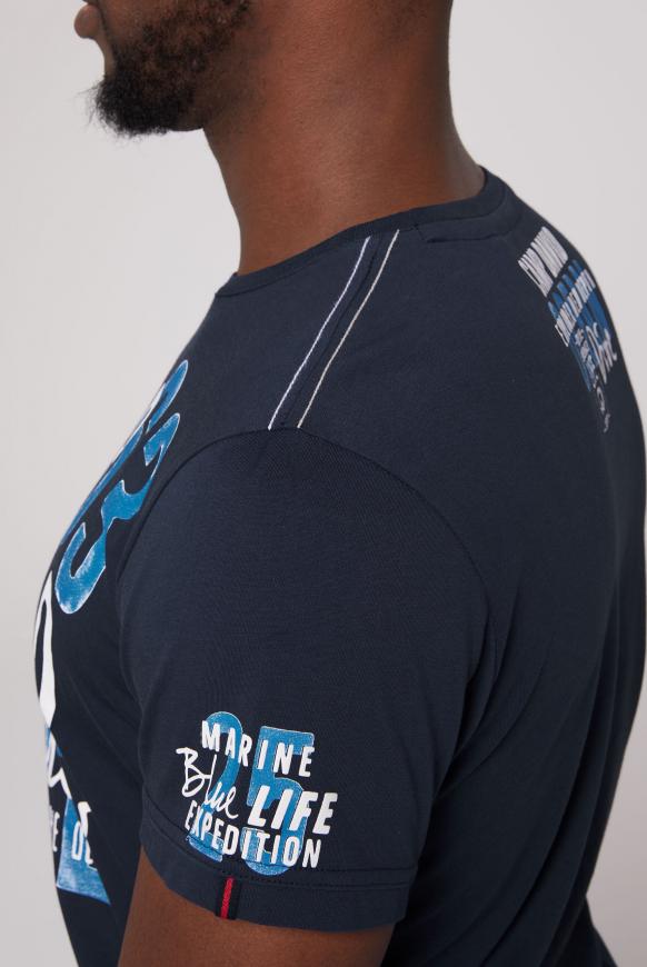 Rundhalsshirt mit Logo Artworks