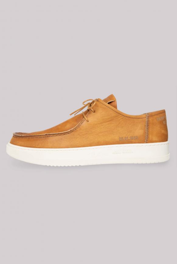 Schnür-Schuh aus Leder im Mokassin-Stil