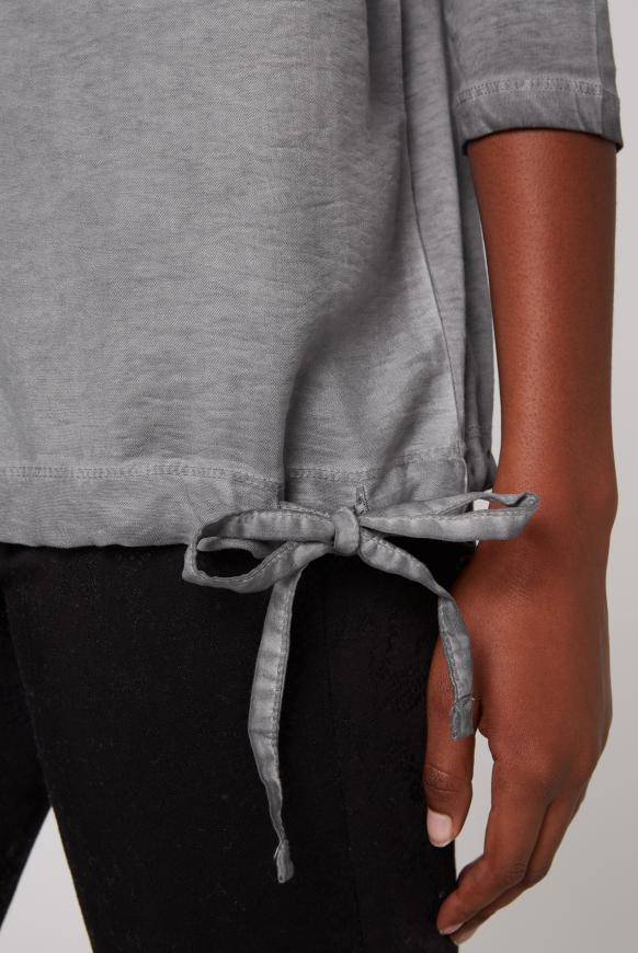 Shirt im Materialmix mit 3/4-Ärmeln