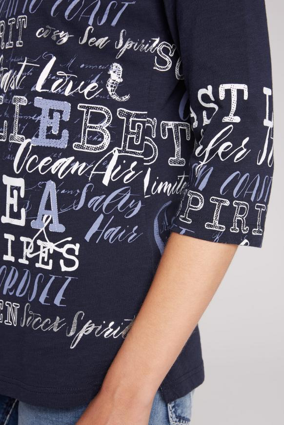 Shirt mit beidseitigem Wording Print