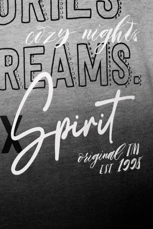 Shirt mit Dip-Dye-Effekt und Artwork